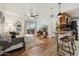 Bright and airy living room with an open floor plan and updated stylish furnishings at 200 E Southern Ave # 133, Tempe, AZ 85282