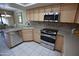 Well-equipped kitchen featuring stainless steel appliances and ample counter space at 2635 N 62Nd St, Mesa, AZ 85215