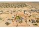 Panoramic aerial view of the property featuring a vast lot in a peaceful residential area at 28061 N Holly Rd, San Tan Valley, AZ 85143