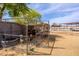 Exterior view of secure chicken coop featuring wire mesh enclosure and a small coop, ensuring a safe environment at 28061 N Holly Rd, San Tan Valley, AZ 85143