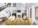 Spacious living room with tall ceilings, fireplace, and neutral couches at 3025 W Sentinel Rock Rd, Phoenix, AZ 85086