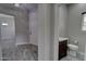 Modern bathroom with wood-look tile, vanity, and neutral tones at 4777 S Fulton Ranch Blvd # 1024, Chandler, AZ 85248