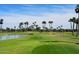 Expansive golf course landscape featuring lush green grass, mature palm trees, and a tranquil pond at 7350 N Via Paseo Del Sur -- # Q105, Scottsdale, AZ 85258