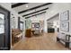 Spacious living room with high ceilings, hardwood floors, and stylish furnishings creating an inviting atmosphere at 8814 N 86Th St, Scottsdale, AZ 85258
