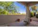Outdoor living with a cozy covered patio, perfect for relaxation and enjoying the desert scenery at 9750 N Monterey Dr # 21, Fountain Hills, AZ 85268