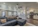 Spacious living room area with open layout, breakfast bar, and stainless steel appliances at 1422 E Windsor Ave, Phoenix, AZ 85006