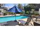 Inviting pool area features a waterfall and ample seating under umbrellas at 740 W Elm St # 264, Phoenix, AZ 85013