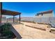 Backyard features a covered patio with pergola and a cinderblock fence at 12474 W Glenn Ct, Glendale, AZ 85307