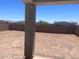 View of an expansive, private backyard area surrounded by block fencing awaiting customization at 3023 W Bent Tree Drive Dr # 3023, Phoenix, AZ 85083