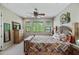 Bright bedroom with a fan and rustic themed decor at 20750 N 87Th St # 2038, Scottsdale, AZ 85255