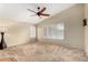 Spacious bedroom featuring neutral walls, carpeted floors, and shuttered windows at 3379 E San Pedro Ave, Gilbert, AZ 85234