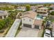 Aerial view of desert landscaping and tile roof, backyard pool and nearby community features at 40161 N Westray Way, San Tan Valley, AZ 85140