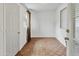 Enclosed patio area features neutral paint, an exterior door, and tile flooring at 542 S Higley Rd # 52, Mesa, AZ 85206