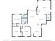 Simplified floor plan providing a clear view of the home's room arrangements and dimensions at 615 E Mckellips Rd, Tempe, AZ 85288