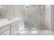 Modern bathroom boasting a frameless shower, floating vanity, and stylish fixtures at 662 W Rock Needle Trl, Apache Junction, AZ 85120