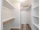 Walk-in closet with rods and shelves at 8260 E Arabian Trl # 257, Scottsdale, AZ 85258