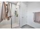 Modern bathroom with a glass-enclosed shower and sleek fixtures, perfect for a refreshing experience at 9916 E Texas Ave, Mesa, AZ 85212