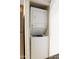 Convenient, stacked laundry center with a front-loading washer and dryer at 151 E Broadway Rd # 206, Tempe, AZ 85282