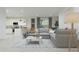Open-concept living room with modern decor, a cozy sectional, and adjacent kitchen at 15597 W Williams St, Goodyear, AZ 85338