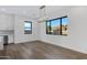 Dining room with recessed lighting, a chandelier, wood floors, and a view of the yard at 26631 S 169Th Pl, Queen Creek, AZ 85142