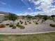 Xeriscaped backyard with native plants and gravel cover, offering a drought-tolerant landscape at 686 N 152Nd Dr, Goodyear, AZ 85338