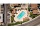 Aerial view of a community pool featuring crystal-clear water and surrounding lounge area at 7977 W Wacker Rd # 134, Peoria, AZ 85381