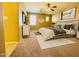 Cozy main bedroom featuring a ceiling fan, neutral walls, and plush carpeting at 5743 W Gwen St, Laveen, AZ 85339