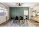 Elegant dining room featuring a stylish table and chairs, perfect for hosting intimate gatherings and meals at 1518 W Crape Rd, San Tan Valley, AZ 85140
