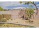 Desert landscaping with mural on block wall in a low-maintenance backyard at 1744 W Brookwood Ct, Phoenix, AZ 85045