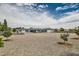 Large backyard with decorative rock features, young trees, and enough space to create a personalized outdoor oasis at 19935 E Via Del Palo --, Queen Creek, AZ 85142