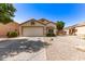 Single Gathering home with desert landscaping, a 2-car garage, and a tile roof at 2433 W Hayden Peak Dr, San Tan Valley, AZ 85144