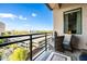 Balcony view with seating showcases urban skyline and distant mountain views at 3131 N Central Ave # 6010, Phoenix, AZ 85012