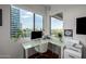Bright and airy home office with amazing city views from the large windows at 3131 N Central Ave # 6010, Phoenix, AZ 85012