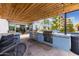 Outdoor kitchen featuring built-in gas grills, counter space and ample seating at 3131 N Central Ave # 6010, Phoenix, AZ 85012