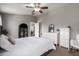 The bedroom offers a stylish design with carpeted floors and ample storage space at 4109 E Chambers St, Phoenix, AZ 85040
