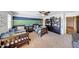 Bedroom with a ceiling fan, two twin beds, and dark wood furniture at 4138 N 298Th Ln, Buckeye, AZ 85396
