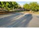 Daytime view of a community basketball court surrounded by mature trees at 44355 W Oster Dr, Maricopa, AZ 85138