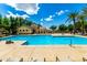 A large community pool with clear blue water and a spacious deck at 4495 E Woodside Way, Gilbert, AZ 85297
