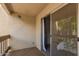 Private balcony with sliding door access, offering a serene outdoor space at 520 N Stapley Dr # 181, Mesa, AZ 85203