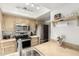 Well-equipped kitchen with stainless steel appliances and bright recessed lighting at 520 N Stapley Dr # 181, Mesa, AZ 85203