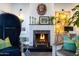 Close-up view of fireplace and mantel at 6314 N 14Th St, Phoenix, AZ 85014