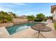 Stunning backyard pool with lush landscaping, perfect for entertaining and enjoying sunny days at 6694 S Banning St, Gilbert, AZ 85298