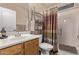 Bathroom with a single sink vanity and combined shower and tub at 766 E Taylor Trl, San Tan Valley, AZ 85143