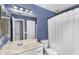 Bright bathroom with neutral countertop, recessed lighting, and shower/tub combo is fresh and inviting at 9225 E Pine Valley Rd, Scottsdale, AZ 85260