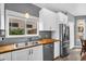 A modern kitchen is showcased, equipped with stainless steel appliances and stylish gray countertops at 9225 E Pine Valley Rd, Scottsdale, AZ 85260