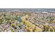 High aerial view of the community showcasing lush green spaces, a lake, and residential areas at 11627 S Jokake St, Phoenix, AZ 85044