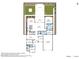 Overhead floor plan view showing the layout of the house including the living room, kitchen, and bedrooms at 3466 E Hazeltine Way, Queen Creek, AZ 85142