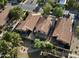 Aerial view of a residential neighborhood with well-maintained homes and landscaping at 8863 S Grandview Dr, Tempe, AZ 85284