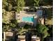 Overhead view of a community pool area, showcasing its size, seating, and amenities at 8863 S Grandview Dr, Tempe, AZ 85284