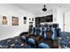 Home theater room features comfortable seating and a projector for an immersive viewing experience at 13209 N 17Th Pl, Phoenix, AZ 85022